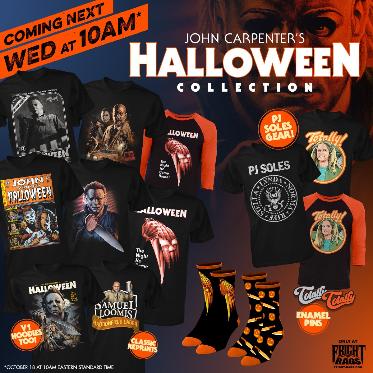 frightrags's tweet photo. Was it the boogeyman?... Officially Licensed #HALLOWEEN Collection coming NEXT WED 10/18 10am EST! Exclusively at https://t.co/u2BYaog67X! https://t.co/RXsQvyRY10