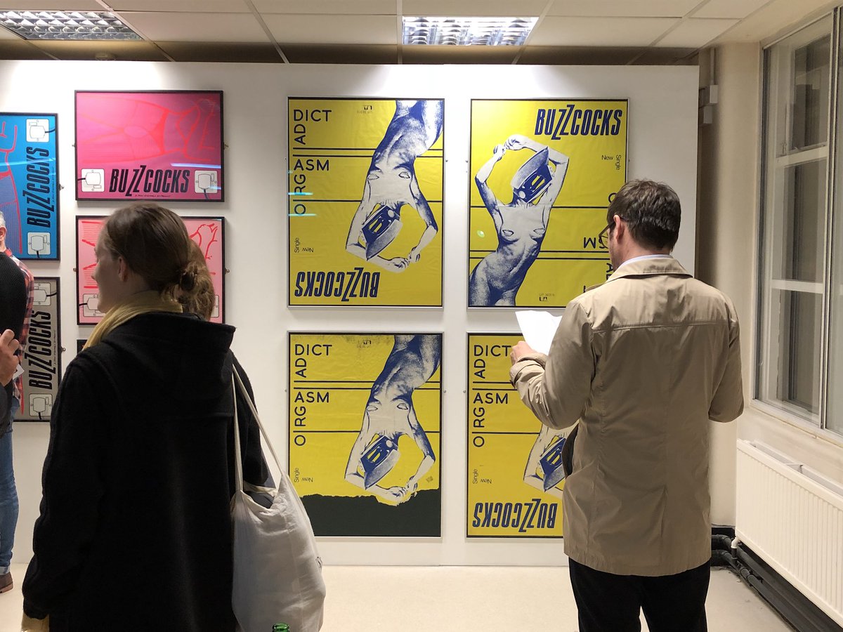 designmcr's tweet photo. At the Fizzing at the Terminals launch @PlantNOMA a definitive guide to @Buzzcocks artwork by @malcolmgarrett https://t.co/XDBdBuyMNC