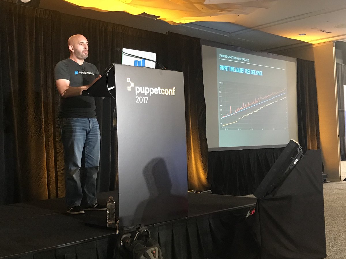 WavefrontHQ's tweet photo. Hey #PuppetConf2017! Missed @PuckPuck ‘s theatre presentation? Come see a @WavefrontHQ demo at the VMware booth! https://t.co/xnQvlTcxU0