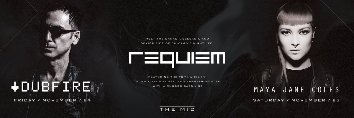 themidchicago's tweet photo. JUST ANNOUNCED!!! 
Our new brand  r e q u i e m   ft. the launch w/ @dubfire &amp; @mjcofficial!!

Follow @Requiem_USA for an exclusive offer! https://t.co/tEfgJsN1LP