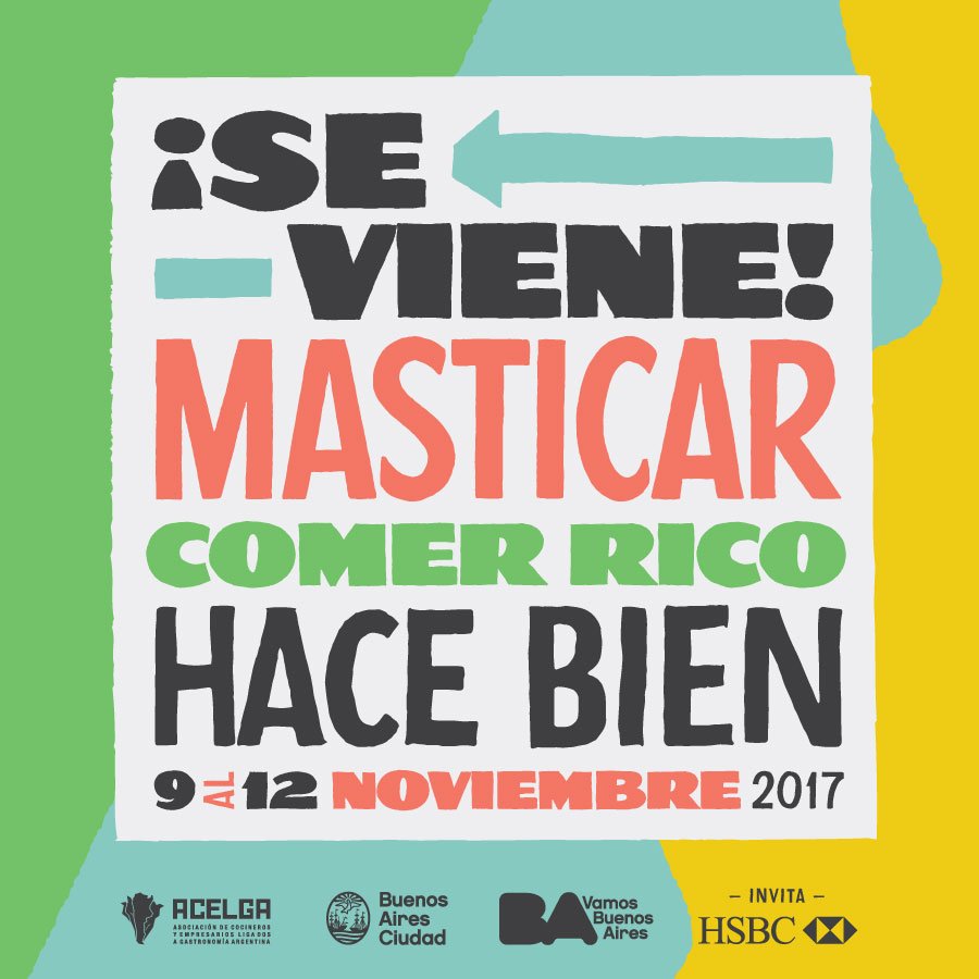 Ya no hay que esperar más! Se viene la segunda edición de #MASTICAR2017 los esperamos del 9 al 12 de Noviembre porque #ComerRicoHaceBien 😀