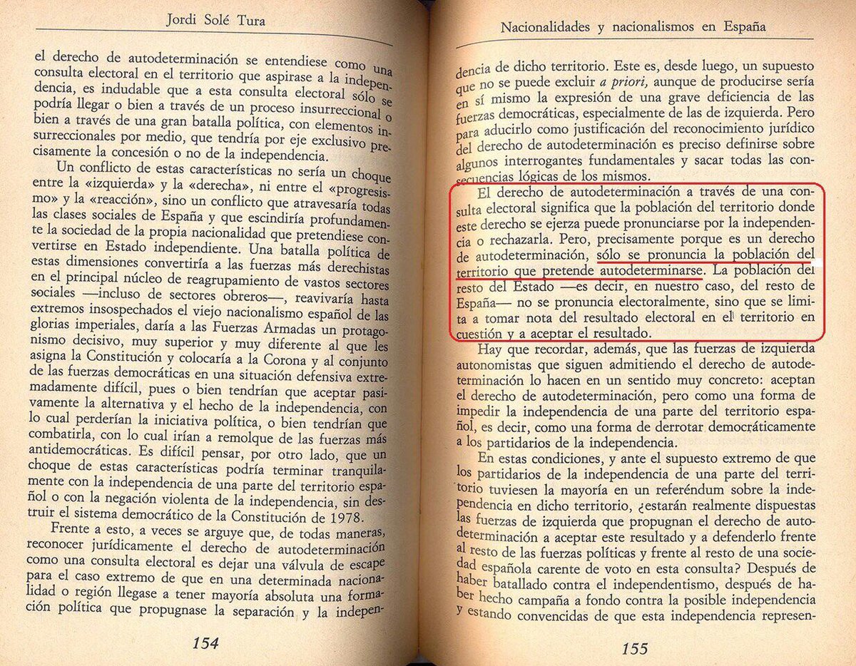 jaumepadros's tweet image. Jordi Solé Tura. Nacionalidades y nacionalismos en España. Pg 155