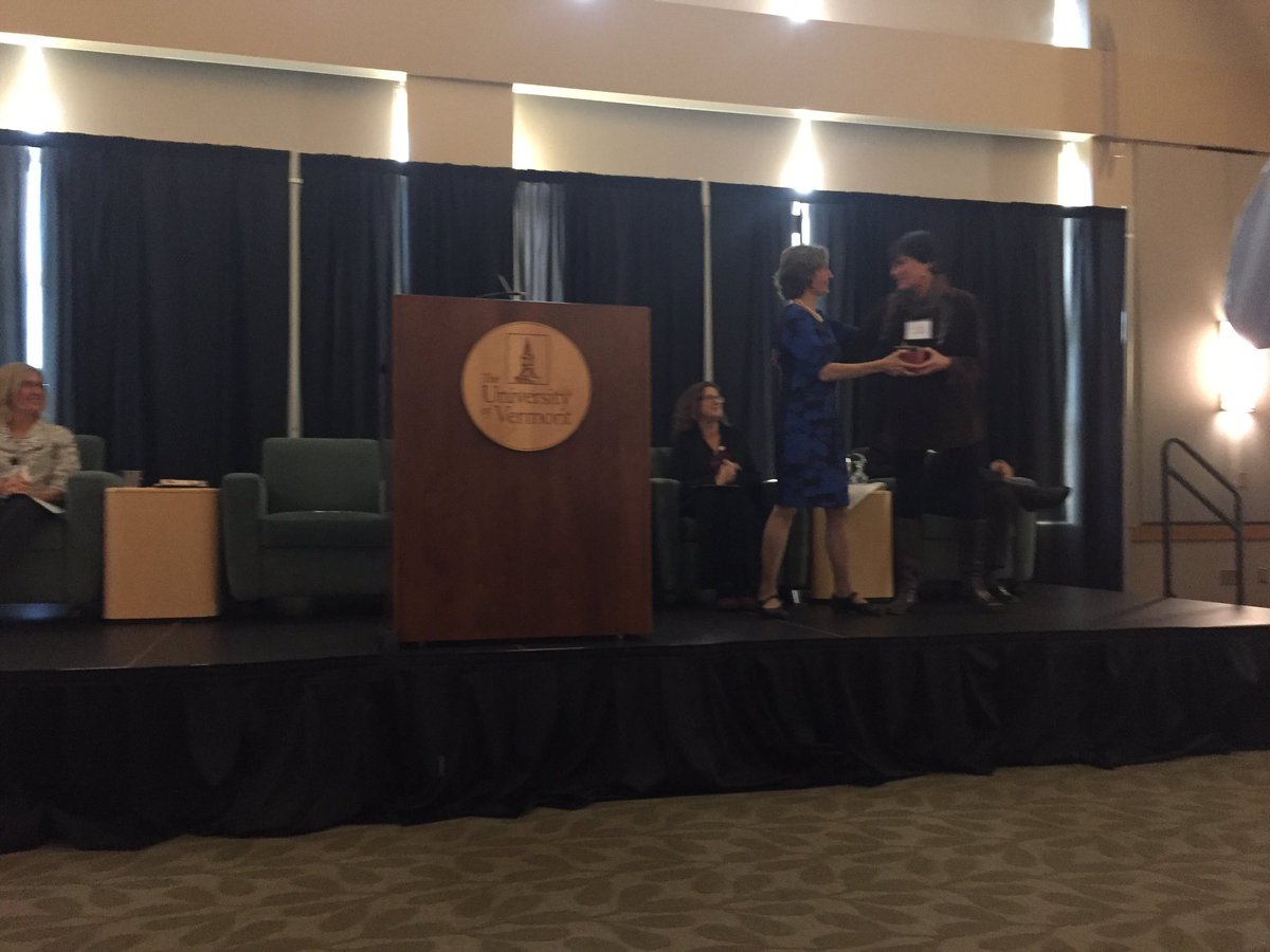 VTEducation's tweet photo. Karen Greene, a high school English teacher at Middlebury Union High School, was named 2018 #VTTOY Distinguished Finalist #vted https://t.co/v2dJRjkHYT