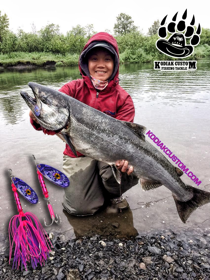 Kodiakcustom's tweet image. Gotta love catching #kingsalmon in the rain on @Kodiakcustom spinners! kodiakcustom.com #Alaska #fishing #Kodiak #fish #kodiakcustom
