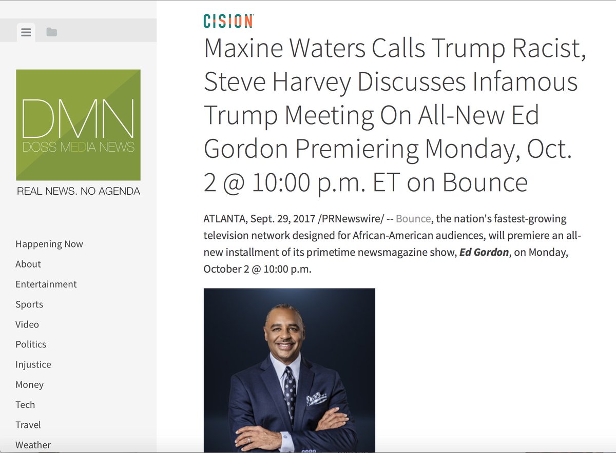 DOSSMediaNews's tweet photo. @EdLGordon talks to #MaxineWaters, #SteveHarvey &amp; #YaraShahidi on @bouncetv's All-New "Ed Gordon" https://t.co/NaIkwp1KrI #DOSSMediaNews https://t.co/wlYticb8PL