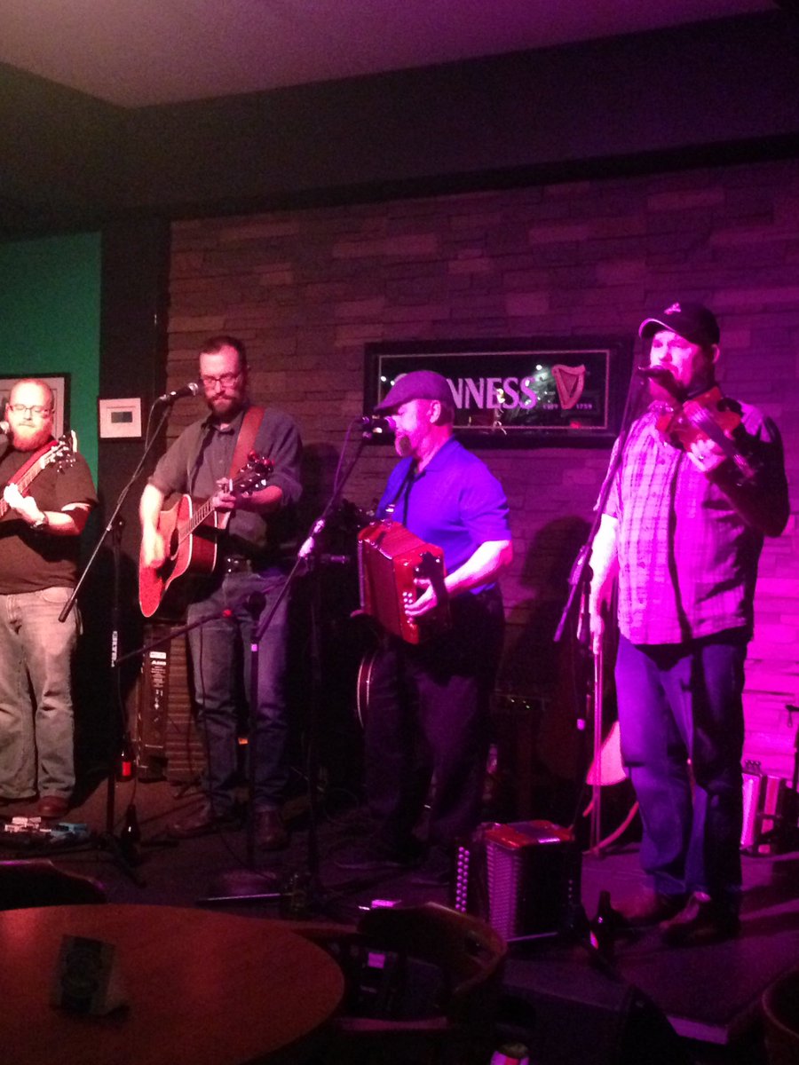 Bluestar0612's tweet photo. On stage @Erinspub until the early hour it's @ShamrockTheBand. Come enjoy traditional music where it all began @Erinspub. Pints are great. https://t.co/AI28abPXO9