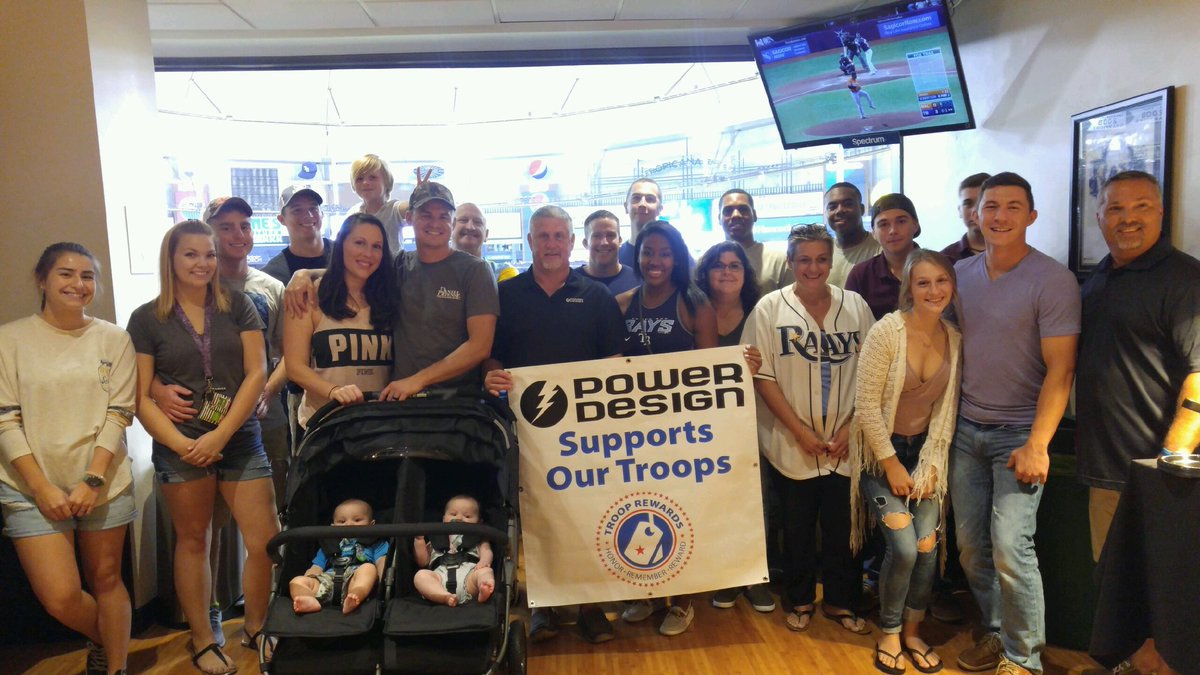 Thank you Power Design for hosting our Troops for a "suite" night at the Ray's game! 
#Raysup #trooprewards #powerdesign