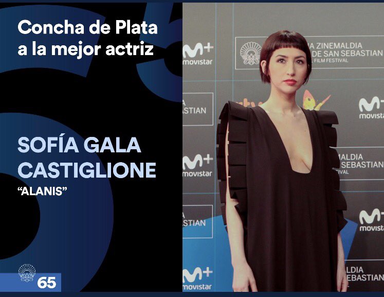 Feliz x el premio a mejor actriz de San Sebastián te quiero mucho @GalaCastiglione ❤️🇦🇷