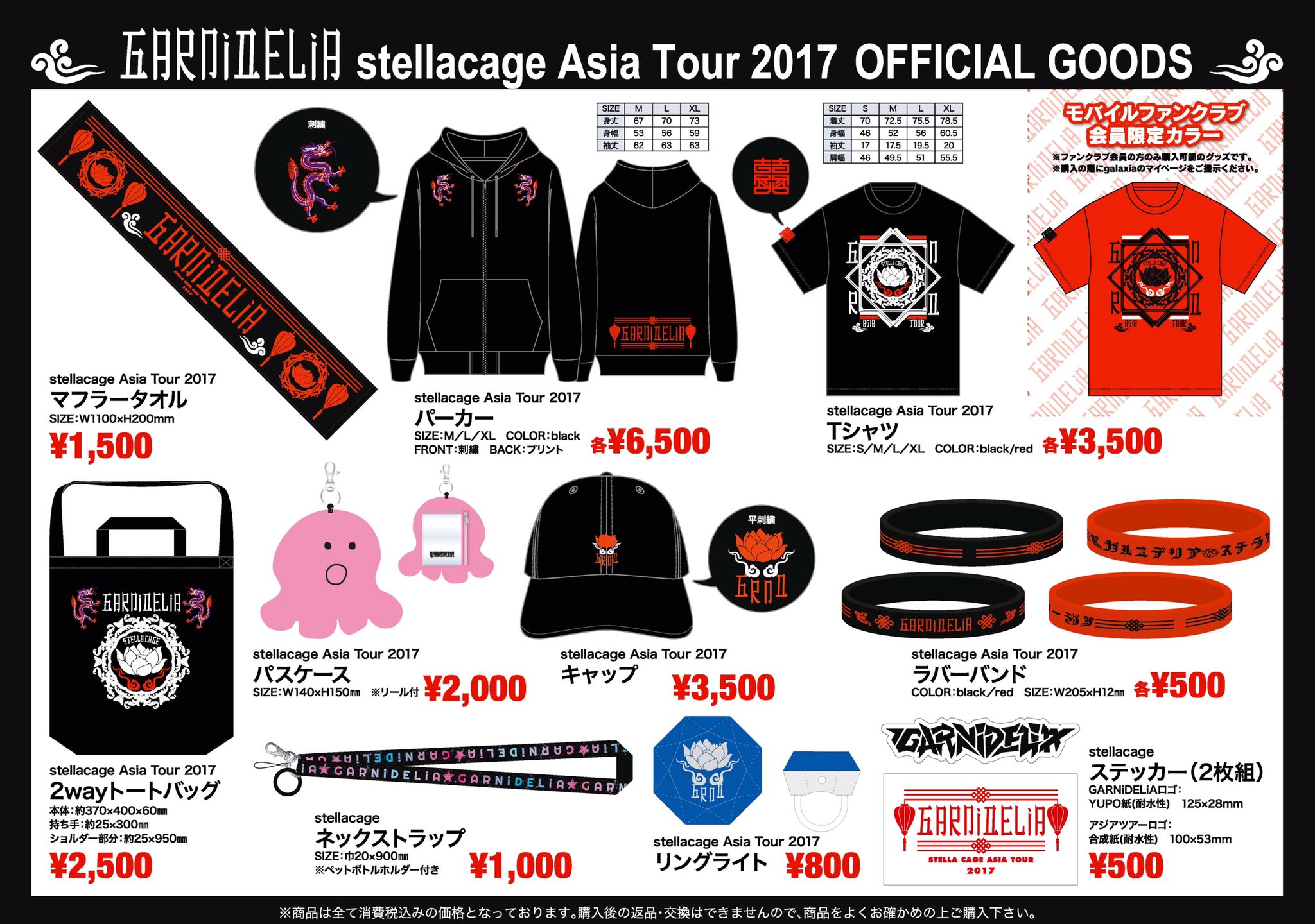 GARNiDELiA Asia Tour 2017 Tシャツ 未開封 GARNiDELiA 2017アジア
