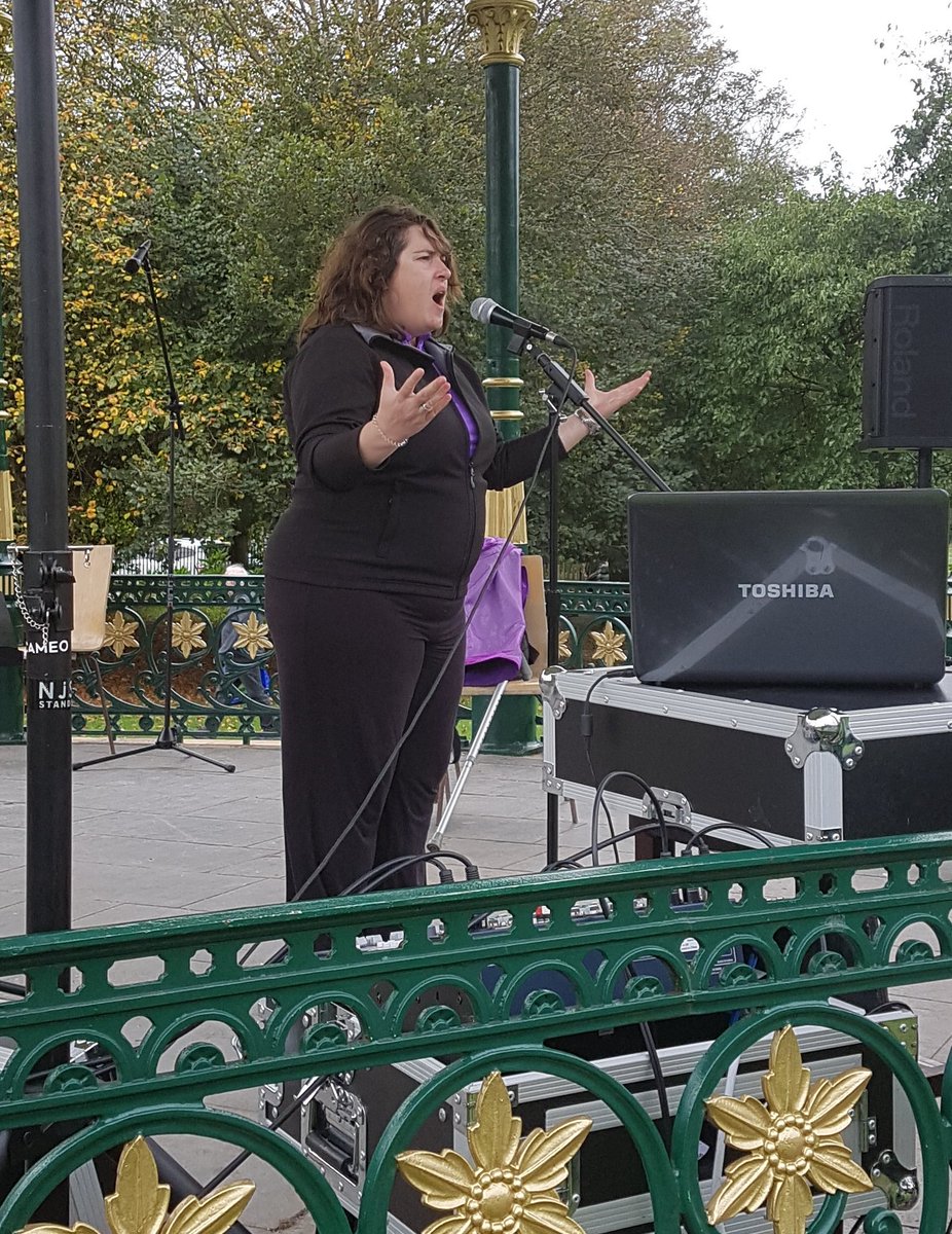 FOGP_WSM's tweet photo. Don't Stop Me Now #Queen #Celebration of recovery event Today This girl can sing ! 
Thanks Nicola #recoveryrocks WESTON-SUPER-MARE https://t.co/0aOeIKLPKU