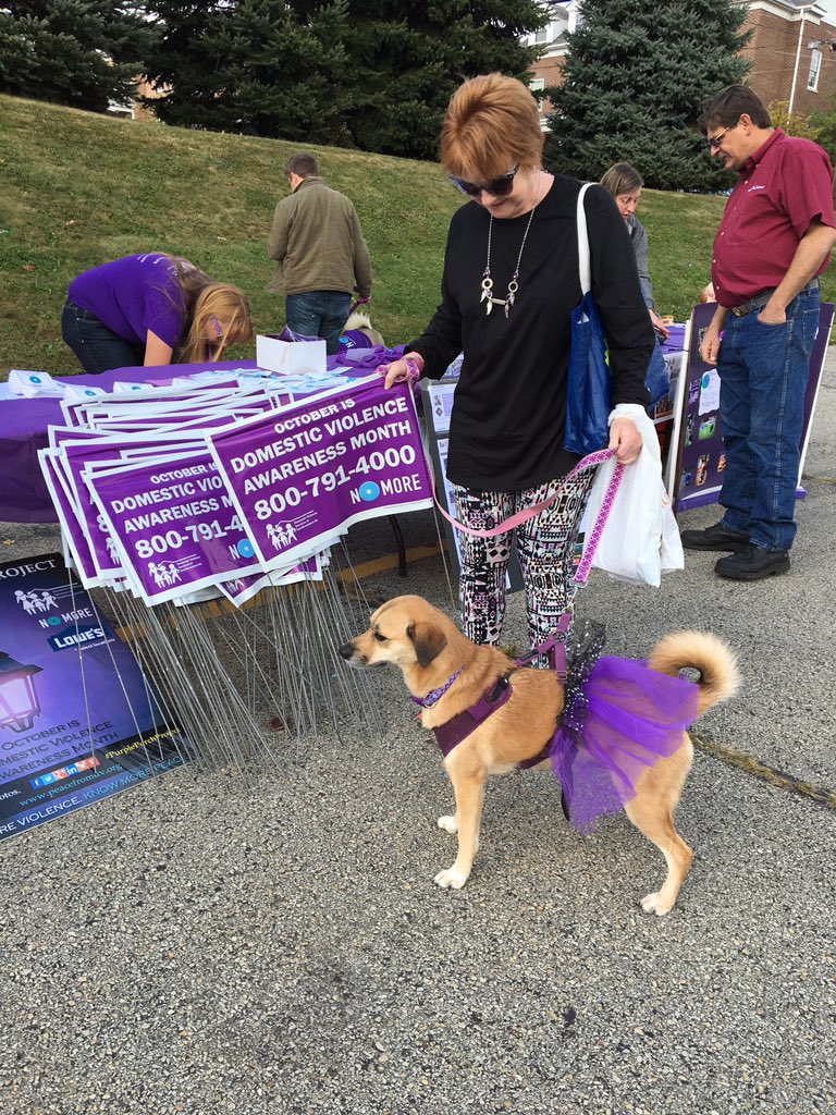 peacefromdv's tweet photo. Even our 4-legged friends said #NoMore to #DomesticViolence as part of the PAWS for DV Campaign! 🐾 #DVAM2017 #ASPCA #AnimalAbuse https://t.co/PgmF86Af7c