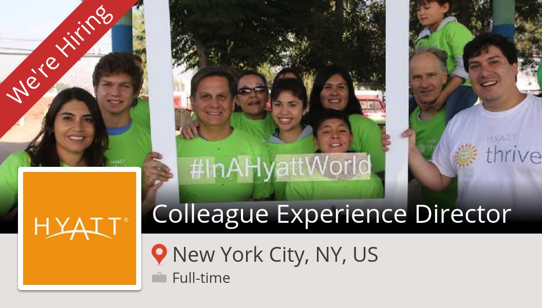 seidelKS's tweet photo. Colleague #Experience #Director at #Hyatt in #NewYorkCityNYUS #job https://t.co/LJ84YWFuB5 #InAHyattWorld https://t.co/tVOjmTpwwC