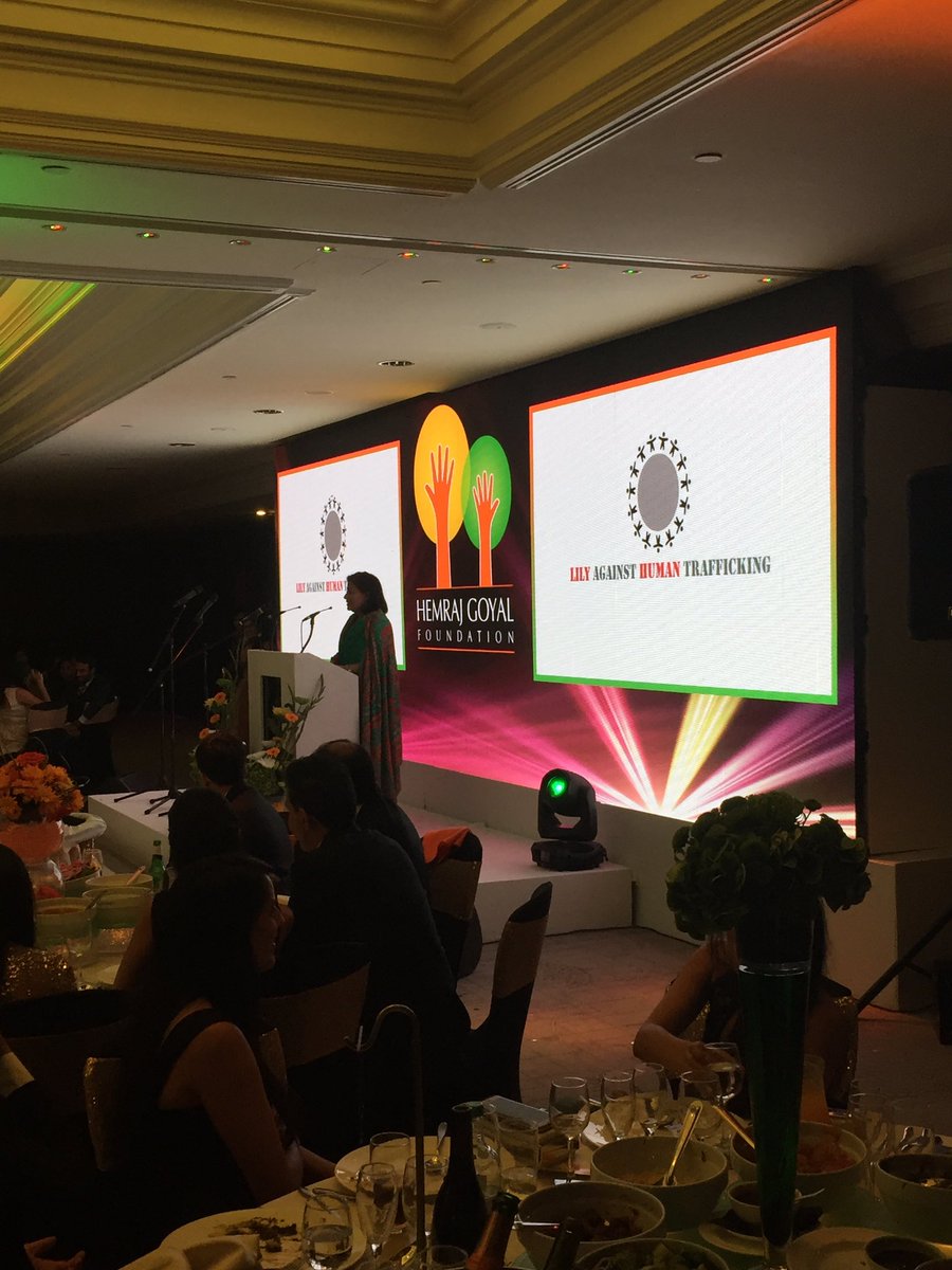 HemrajGoyalFDN's tweet photo. Welcome to the stage the inspiring @MohiniKent, the Chair of Lily Against Human Trafficking to say a few words! #HGFBall https://t.co/Mr0Sq99ymL