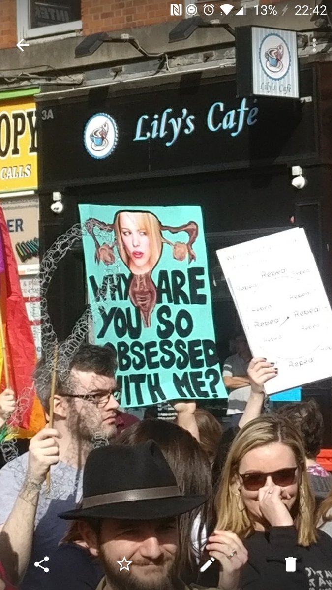 ItsCherrySue's tweet photo. Just some of my favourite #marchforchoice signs today. You'll never beat the Irish!
#ARCMarch2017 #marchforchoice
#Repealthe8th https://t.co/k10xiIWaEX