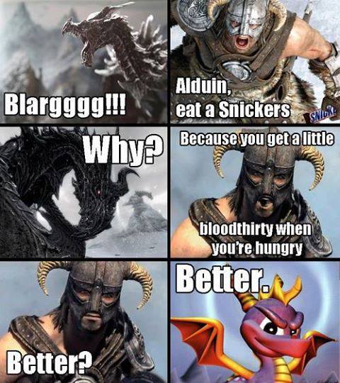The_Gameswitch's tweet photo. @ElderScrolls #Skyrim #Spyro https://t.co/6i4PxdPtav