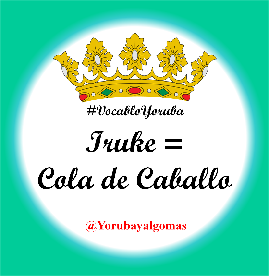 Yorubayalgomas's tweet photo. #VocabloYoruba " #Iruke = #ColaDeCaballo "
#Ashe #Ire #Osha #Ifa #Yoruba #Santeria #Yorubayalgomas https://t.co/2JJGMZlVYf