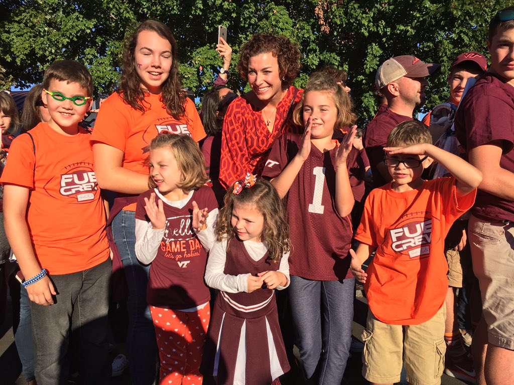 HokiesFB's tweet image. MOOD 😃

When The Fuente Girls &amp;amp; the rest of the @CoachFuente's crew will be heading to @VT_TTL

7 pm tonight with @LazeVT + @MikeBurnopVT