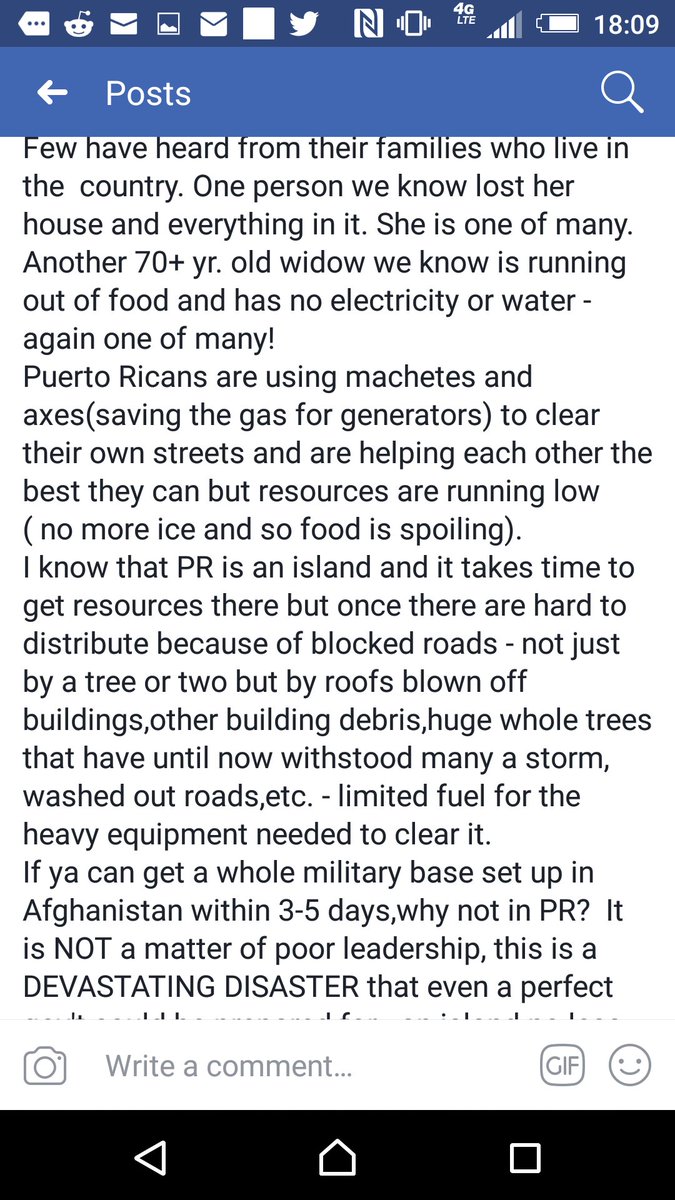USSLakota's tweet image. This from a witness on the ground in PR. They are fellow Americans. Our president is the ONLY weak link in their leadership chain. #SavePR