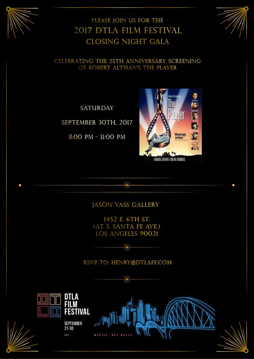 richiesolomon's tweet photo. DTLA Film Festival Closing Night Gala #FreeEvent - 9/30 #ClosingNight #Party @dtlaff @JasonVassLA @fortpointbeer @CoachPriest https://t.co/xvkkjBSVXj