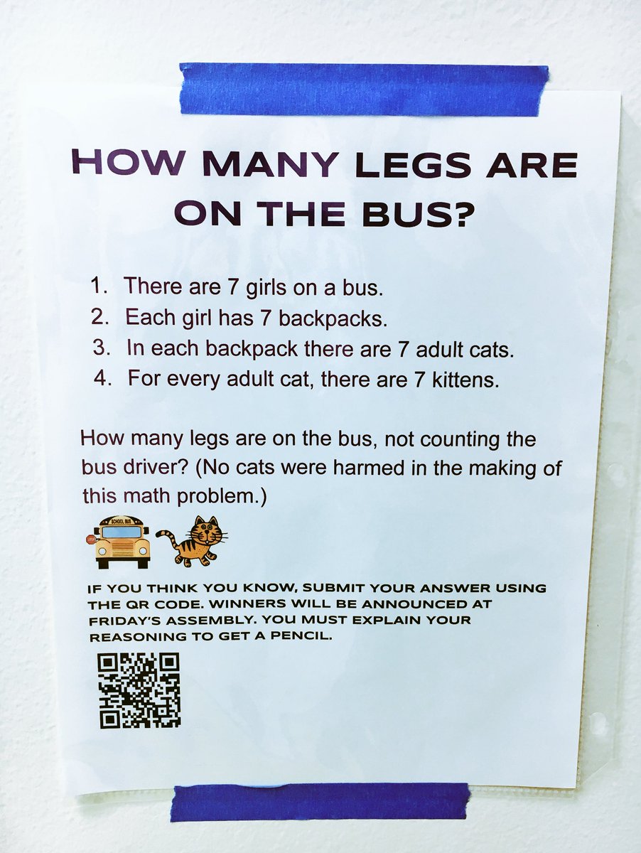 Loved this idea found at Quantum Academy during #edcampSD. Great way to get students talking about math outside of class time.