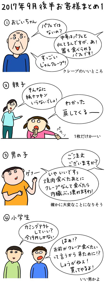 クレープ屋で働く私のどうでもいい話9月後半まとめ2017

タピオカっていろんな言い方があるんだね 