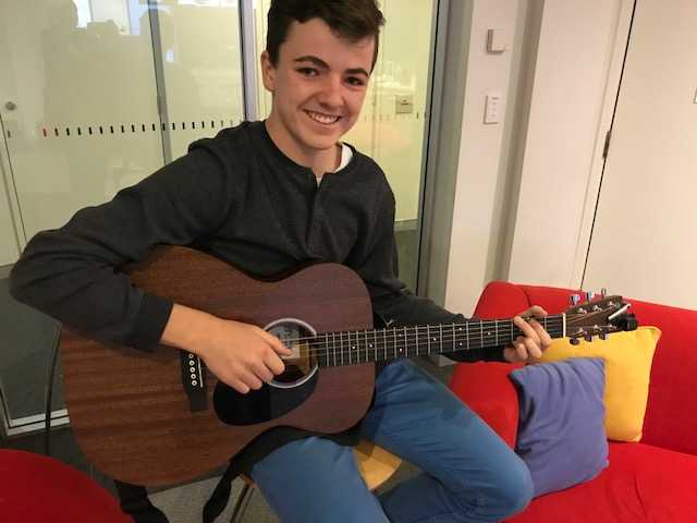 abccanberra's tweet image. Teenage singer/songwriter Harry Cleverdon is warming up in the @abccanberra greenroom. Joining @lishfejer on-air soon.