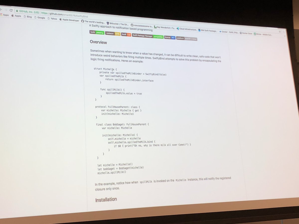 hartmann_david's tweet photo. EG presenting SwiftyBind @swiftcloudshop #scw2
https://t.co/bCEwMErpS2 https://t.co/TAU1ei3paZ