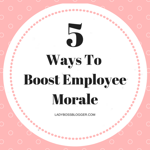 ladybossblogger's tweet photo. 5 WAYS TO BOOST EMPLOYEE MORALE - read on #ladybossblogger: https://t.co/RQNv5opnwC via @ladybossblogger https://t.co/w1vfQgDCmz