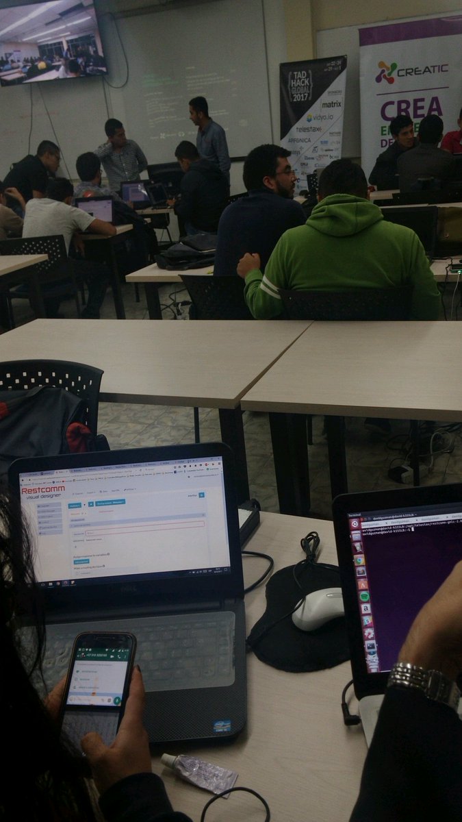 DavidAgredo's tweet photo. #TadHack #PopayanColombia
@telestax
We will be the winners #TeamTechCo #SASME sms-ussd
SeeYou Tomorrow at the pitch https://t.co/LDDimWhj6t