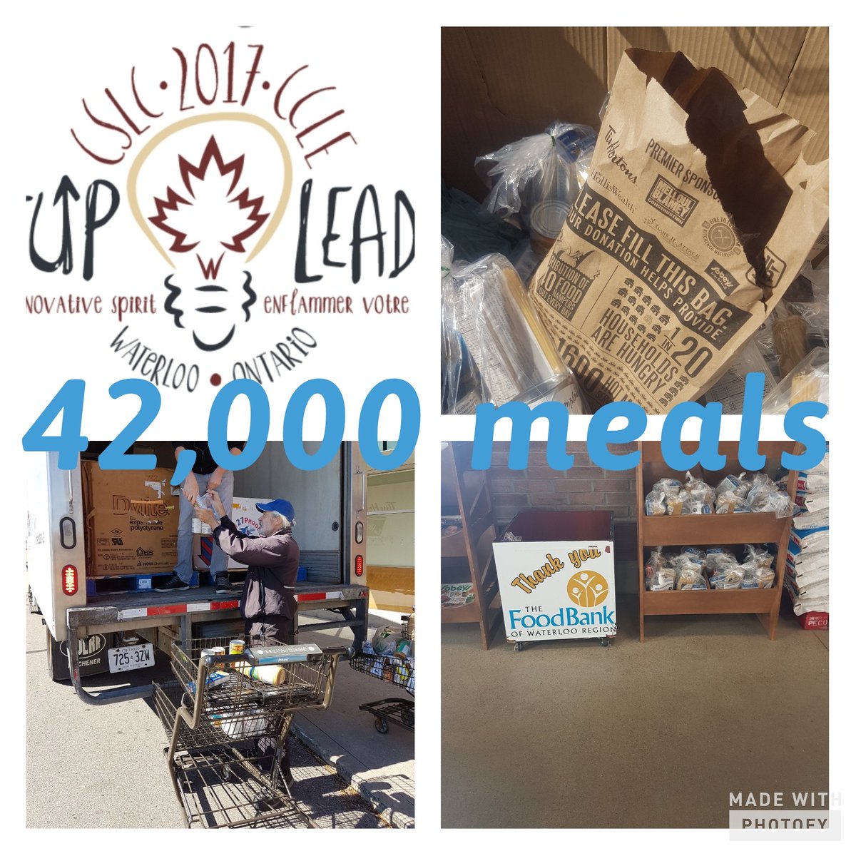 KimWilhelm03's tweet image. Thank you @CSLC2017 for kicking off the @FoodBankWatReg Fall #FoodDriveWR.  Over 42,000 meals today in KW!  Let&apos;s keep it going #WRAwesome.