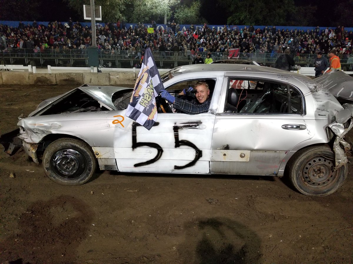 SmashMtrsprts's tweet photo. Heat 2 Winner Derek Dukeshire in the Straight Stocks @Caledonia_Fair https://t.co/6yYig4MCC3