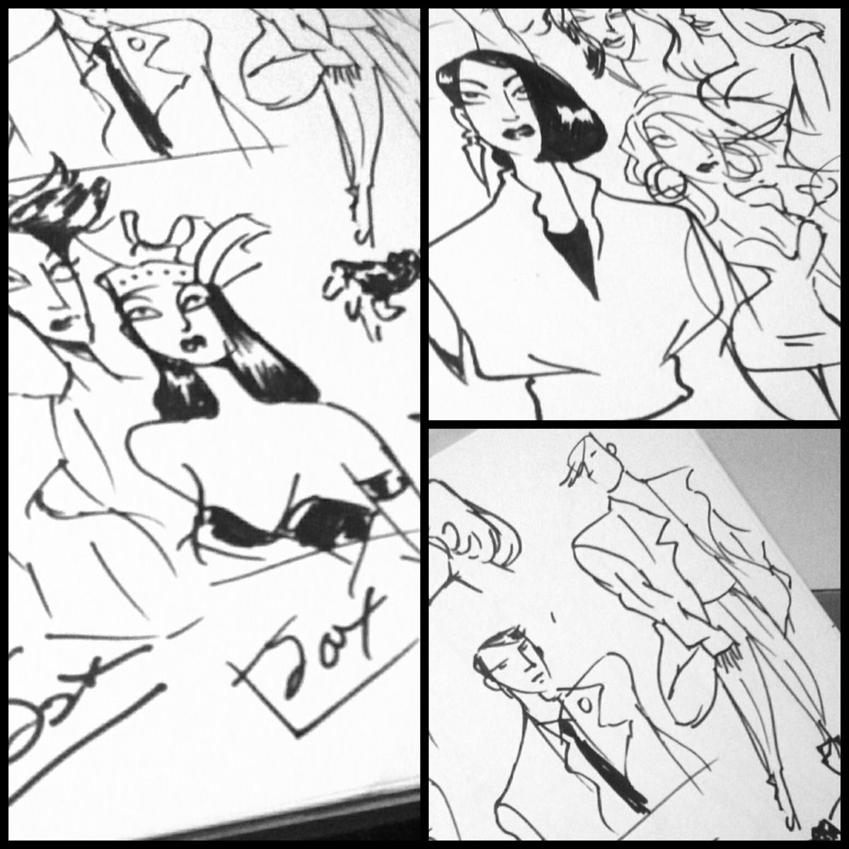 JaxAttack3B's tweet photo. Sketches for the comic book. #workingtonight #characterdesign https://t.co/sYfJbQm0XN