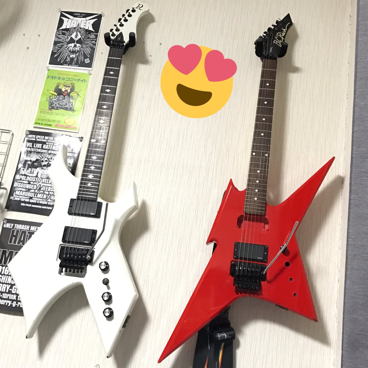 E_gayaKonny's tweet photo. 今日もコイツらと行くだぜー＼(^o^)／

#bcrich #bcrichwarlock #bcrichironbird #HATERIZER #HATER #tokyospeedmetalthrasher #capturedrecords #evillivehaterizer https://t.co/nVtWFznIk8