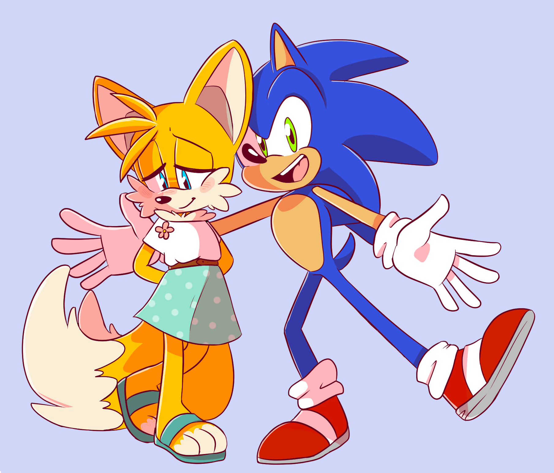 “tails likes to wear dresses
sonic: look at my cute friend!!!” 