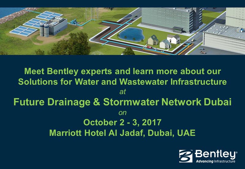 BentleyMidEast's tweet photo. We will be showcasing #Bentley #water & #wastewater solutions at #ACMFDSD tomorrow, more details here: https://t.co/DEzIqpQvSR @acm_events https://t.co/cBTobVSRyV