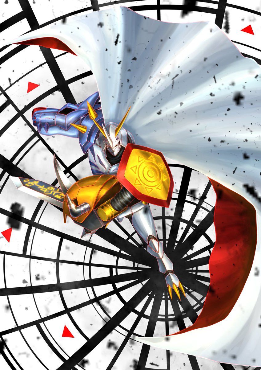 「久々にぼくらのウォーゲーム見返したらオメガモン描きたくなってちまちま描いてたやつ」|よっつぁんのイラスト