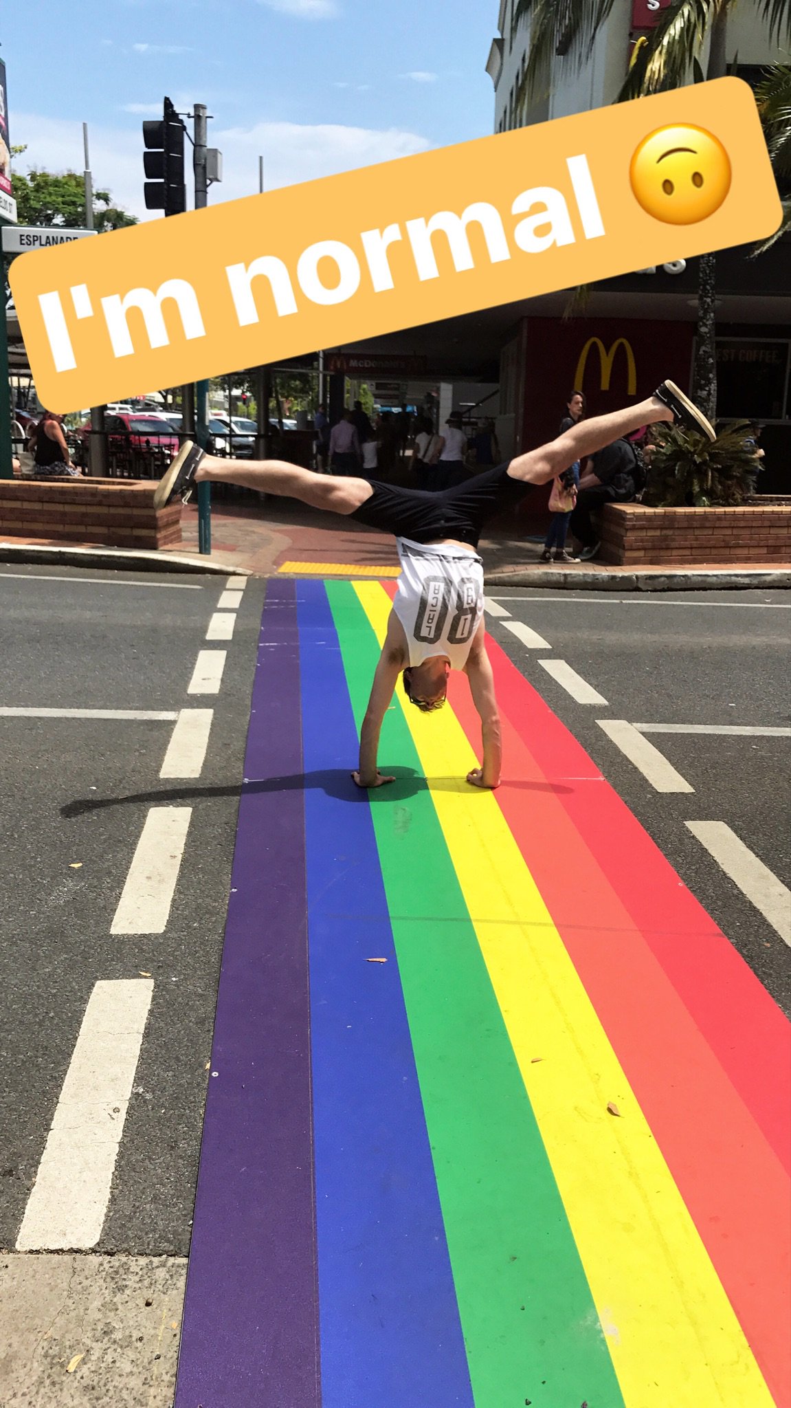 #truthbomb #rainbow #pride #handstand #cairns #gay #queer #lgbt #lgbti #lgbtq #queensland https://t.