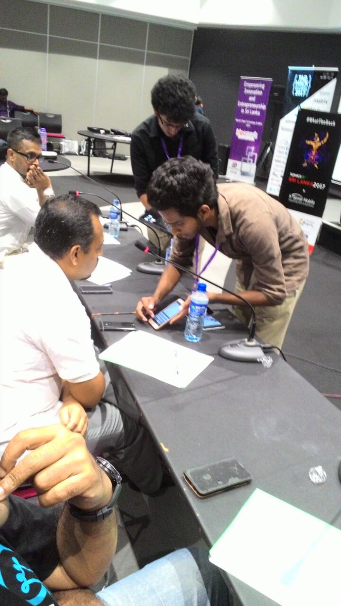 hSenidMobile's tweet photo. Dark Cyphers demonstrates their prototype
@IdeaMartLK @TADHack @Alan_Quayle #tadhacksrilanka #whathehack https://t.co/qQ6ZzZ9lhj