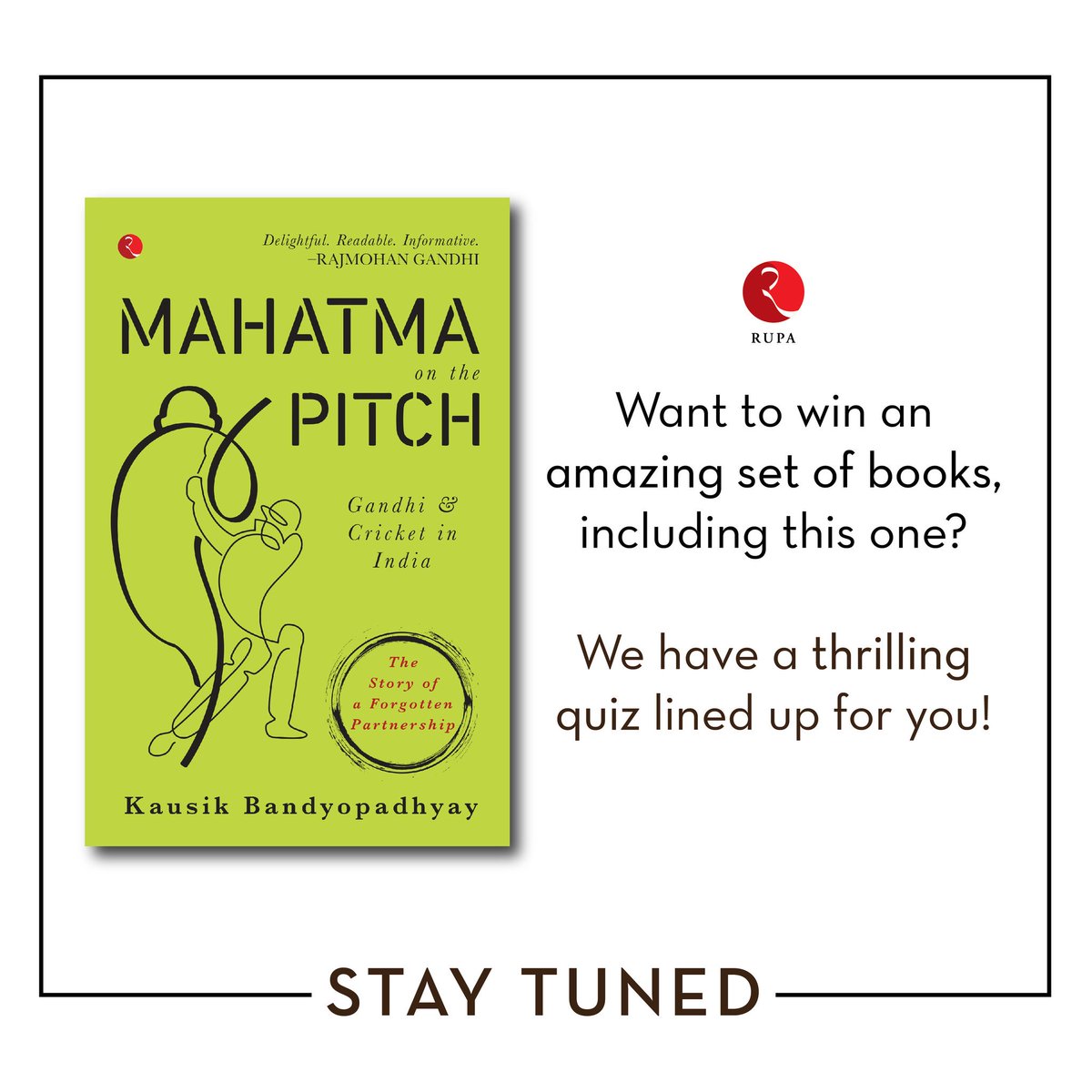 #ContestAlert
As we celebrate #GandhiJayanti tomorrow, we have an exciting #giveaway in the offing! Watch this space. 
#MahatmaOnThePitch