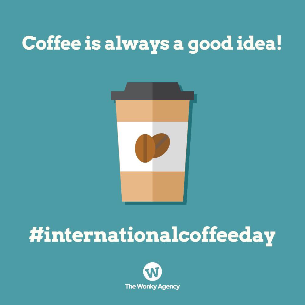 thewonkyagency's tweet photo. We are definitely partaking in #InternationalCoffeeDay (thanks little Wonkies!) @CoffeeKoho is a favourite #independent coffee shop of ours! https://t.co/Xuaq4vUSdV
