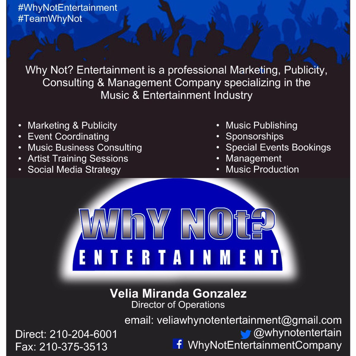 WhyNotEntertain's tweet photo. Thank you @facebook for having our #whynotentertainment #facebook page #Verified ๐โ๏ธ๐#whynot #musicislife #startuplife ๐ค๐๐ฅ@velia @Polyzone https://t.co/5qXK6ow3iW