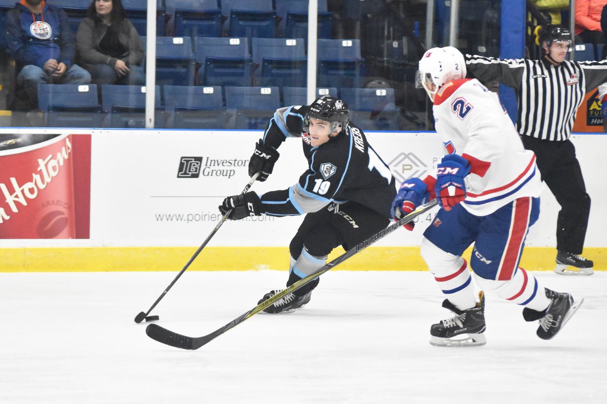 bradleydmcleod's tweet photo. After 4 games, @WHLKootenayICE forward Peyton Krebs (6 points) is tied for the lead in WHL rookie scoring with the Rebels' Kristian Reichel. https://t.co/LPV1BRwajN