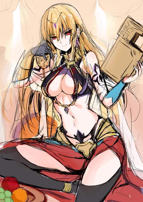 性転換霊薬を飲んだ術ギル様のラフです。いつか完成したい。 #FGO #Fate #ギルガメッシュ 