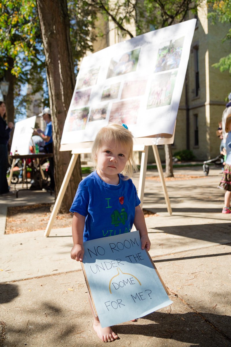 savetheNDUV's tweet photo. This says it all @NotreDame! Thanks to everyone who came out today and signed our petition @NDAlumni. And #GoIrish https://t.co/Iq4jzY7QHG