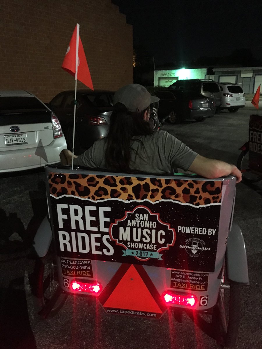 SAPedicabs's tweet photo. #SAPedicabs at #SAMusicShowcase - tips accepted π https://t.co/WzK3caUtQv