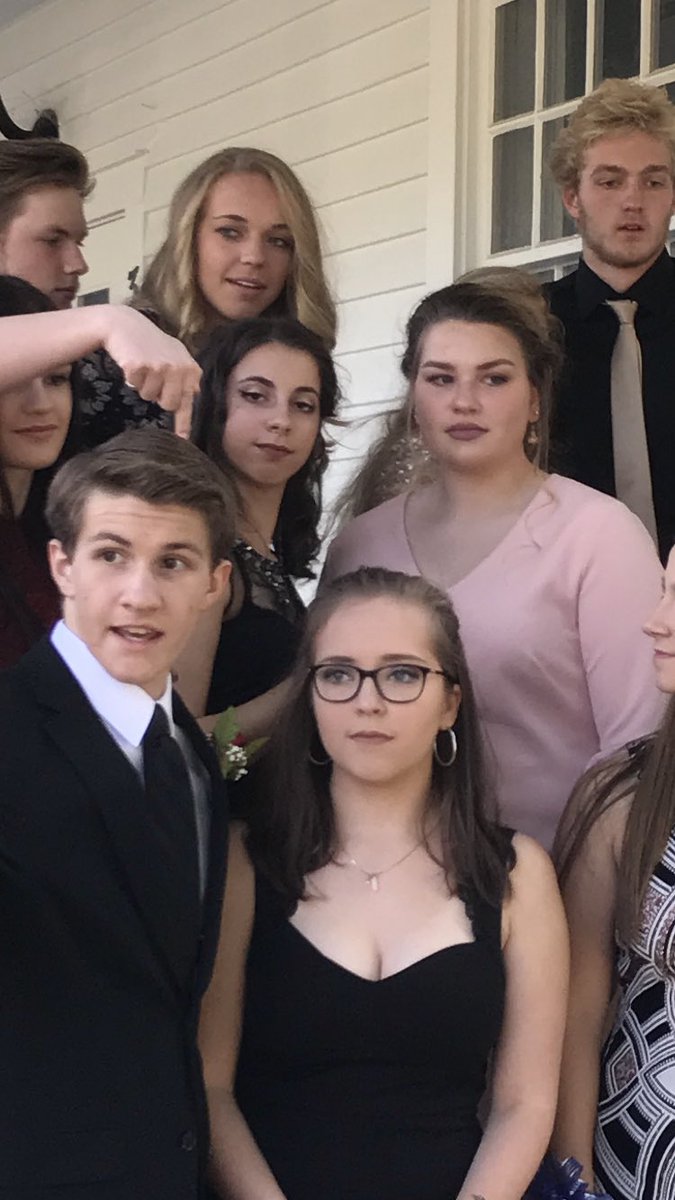 Bekkah_Bowen's tweet photo. When Eleni and I aren't posing we either look mad or disgusted. #Hoco2k16 https://t.co/GKPppcDsRg