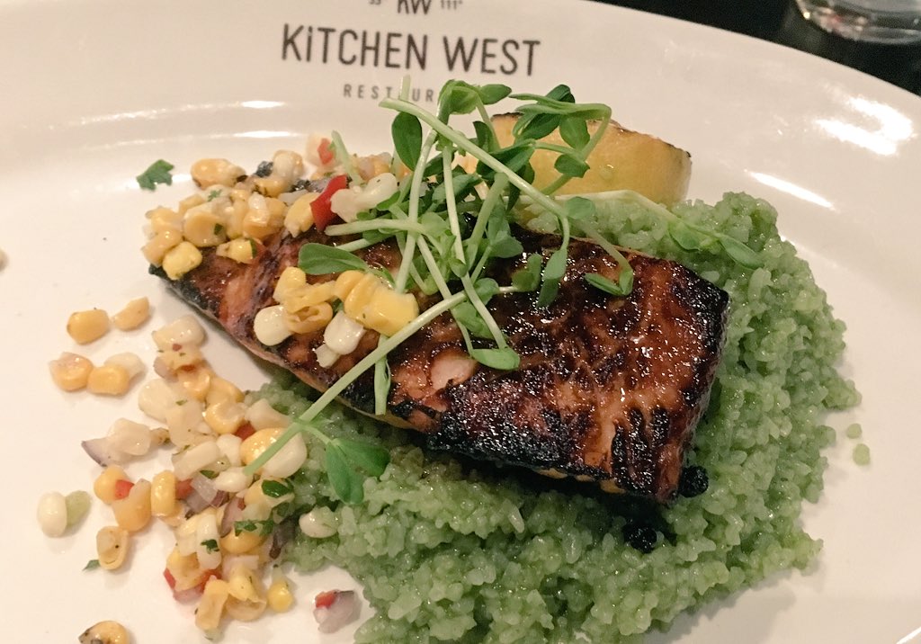 lizoncall's tweet photo. Can't wait for this Salmon at Kitchen West AD @StayScottsdale #kitchenwest #hosted #azblogsquad https://t.co/jy8QTLlNYU