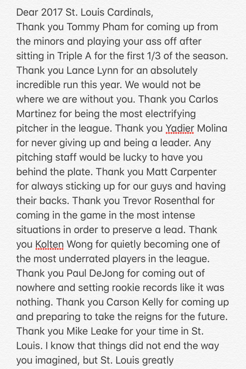 STLCards18's tweet image. Dear 2017 @Cardinals...

#STLCards
