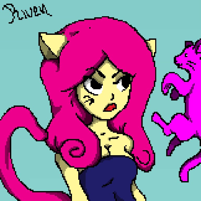 GARENCONSKIN's tweet photo. #digitalart #Pixelart #Pixel #art #Nekogirl #Cat #girls 
I love this one haha, my best so far <3 https://t.co/kwDx7RvWvm