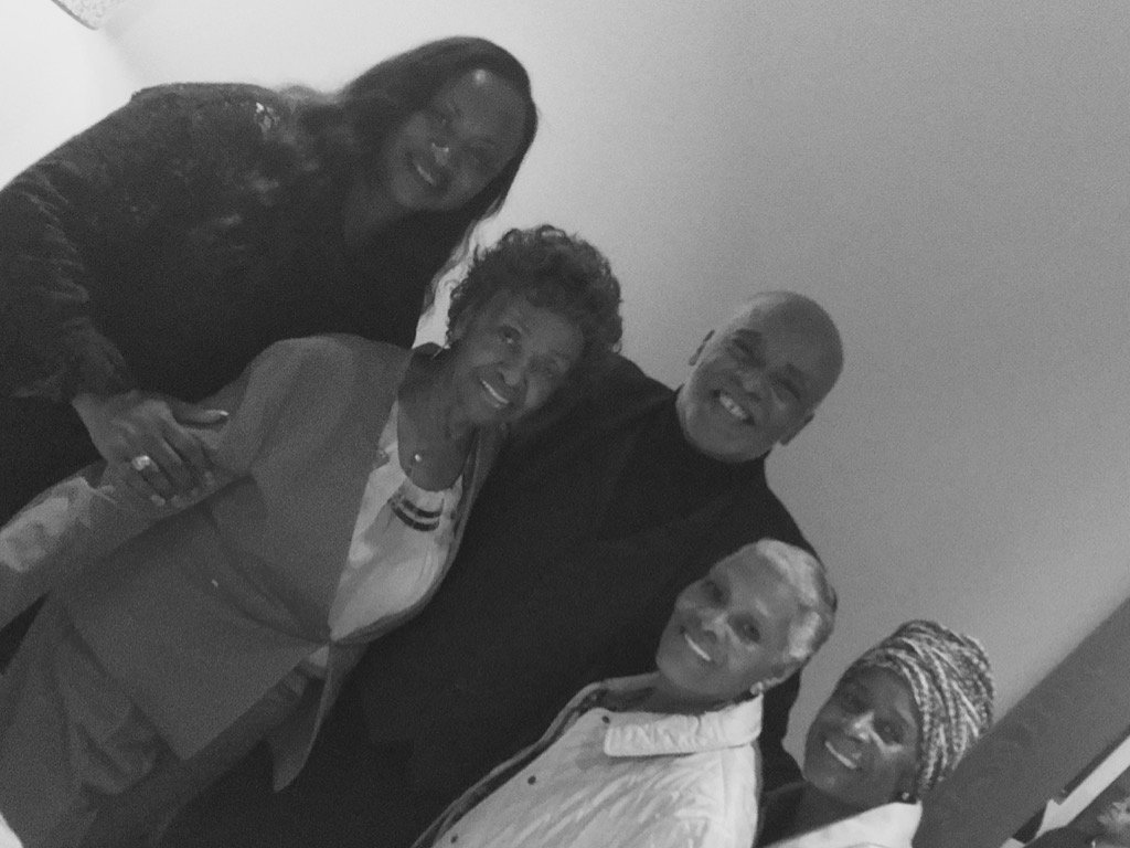 Happy Birthday Cissy Houston! In photo: Pat, Cissy, Me, DIONNE, Dianne 